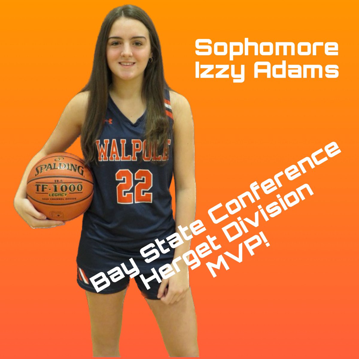 WalpoleGBBALL's tweet photo. Second straight first team all star for Izzy. League MVP this year!  Only a Sophomore…just scratching the surface! https://t.co/Xc5X6RCW6r