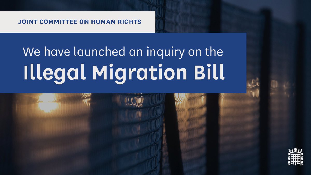 HumanRightsCtte's tweet photo. 📢We have launched an inquiry into the Illegal Migration Bill and want to hear your views on how the Bill impacts human rights.

Read the call for evidence and submit your views by 6th April ➡️https://t.co/78K8NXC5WH

Find out more about the inquiry➡️ https://t.co/qOU4b7MY5Y https://t.co/JWuWoDtJCj