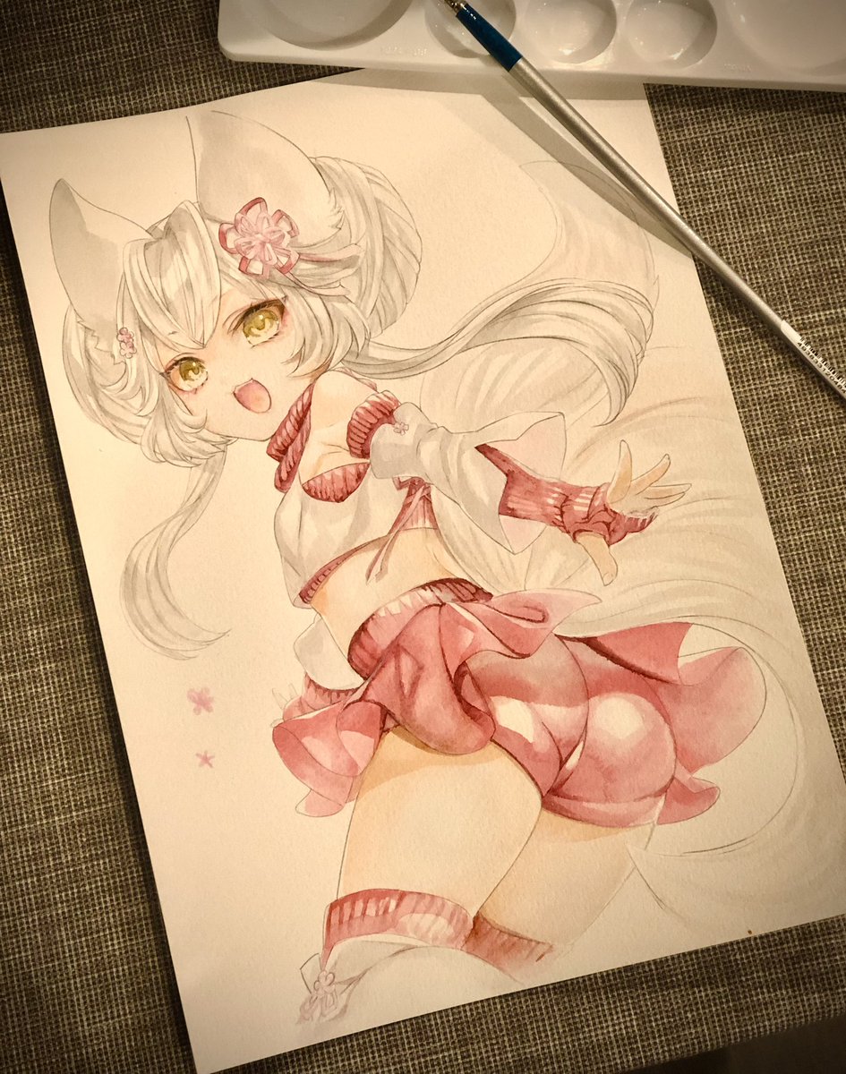 もふ銀狐さまを細かく描くとこんな感じ
アナログの月産枚数増やしていきたいんだけど今月もう半分過ぎてて一体… https://t.co/5FsrfBHPsv 
