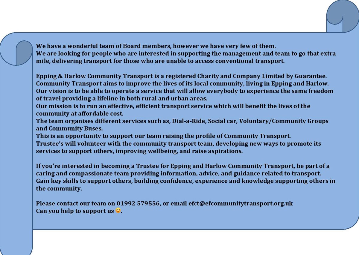 Epping Forest & Harlow Community Transport tweet media