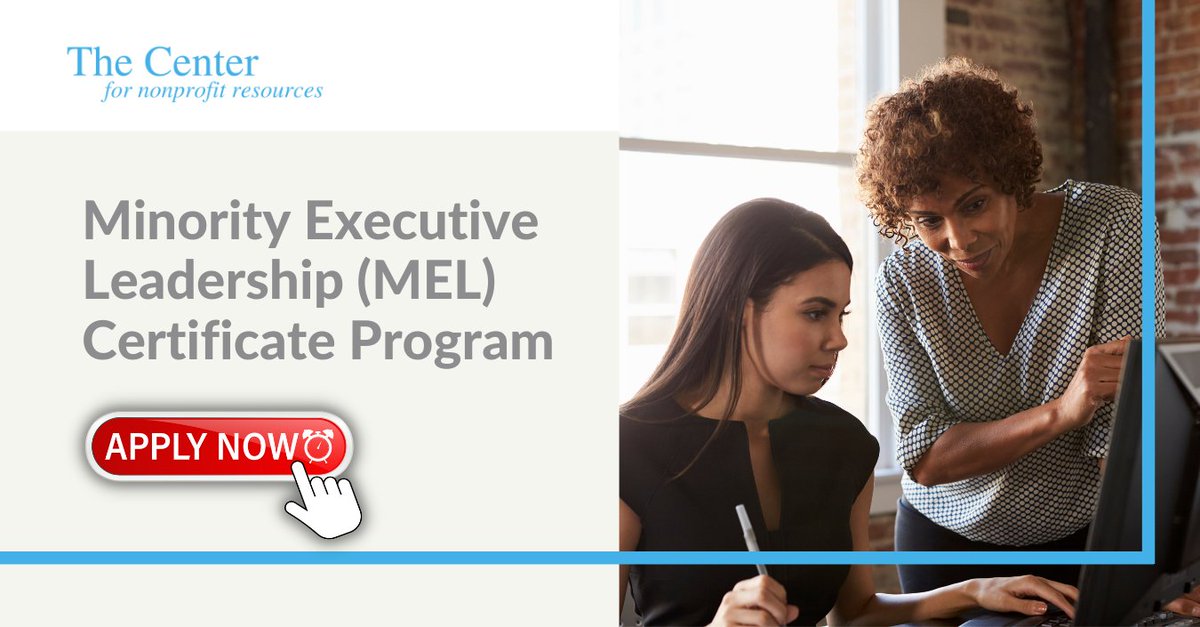 C4NPR's tweet photo. 🚨 Time is running out! 

Looking to build your professional network? Or expand your skills in nonprofit management? Check out the Minority Executive Leadership (MEL) Certificate Program and apply today! The deadline is Sunday, March 19. 

https://t.co/ZW3hHGPGNP https://t.co/IfNjWywPJ5