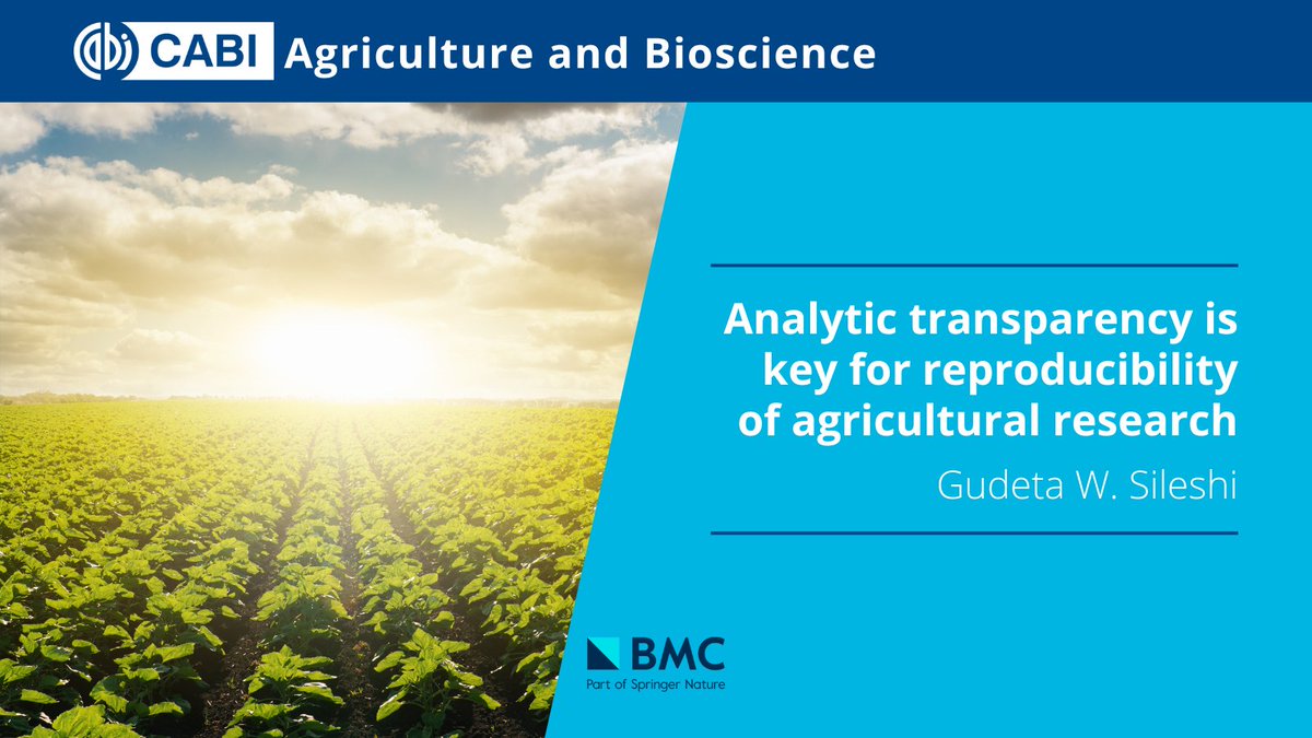 CABI_Research's tweet photo. 📝 This paper argues that analytic transparency is not only key for reproducibility of research, but it can facilitate systematic reviews, meta-analyses &amp; evidence mapping.

➡️ Read here: https://t.co/imJuNq4gWb https://t.co/GSpaoNDYoT