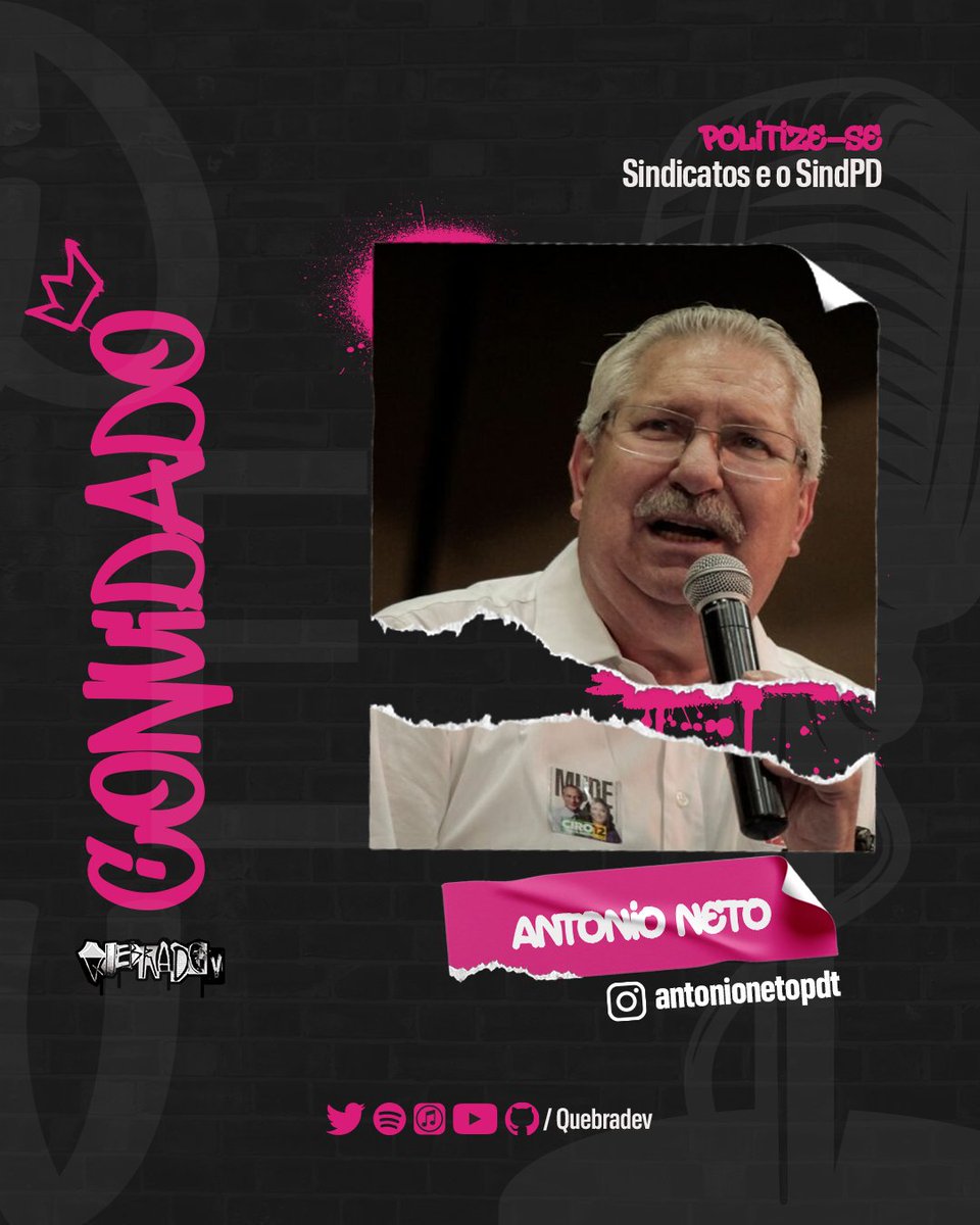 QuebraDev's tweet photo. Salve quebrada! No dia 20/03 as 20hrs estaremos com o @antonionetopdt ao vivo. E você se pudesse o que perguntaria ao presidente do sindpd?

https://t.co/MI5gWDaVXL

#sindpd #layoff #bolhadev #lefttiktok #tecnologia #tecnocracia #sindicatos #trabalhadores #programadores https://t.co/vH2RhsEhkd