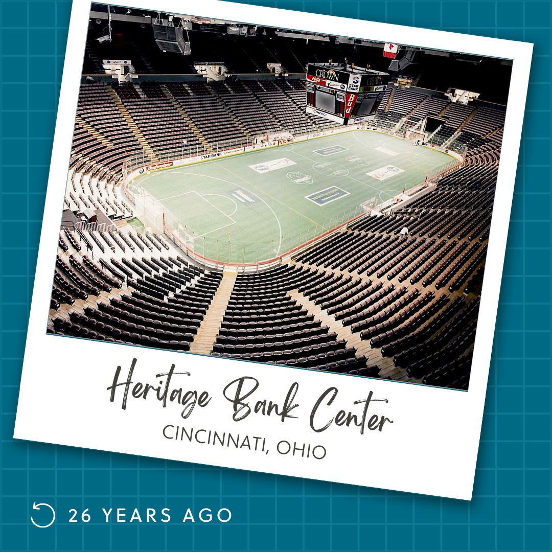 DuganMeyersLLC's tweet photo. Ahead of this weekend’s Cincinnati Cyclones game, we’re taking a look back at the Heritage Bank Center. We renovated the 17,556-seat arena in 1997, but the structure actually dates back to 1975.
#Cincinnati #Stadium #SafetyQualityService https://t.co/bCuhAp96SU