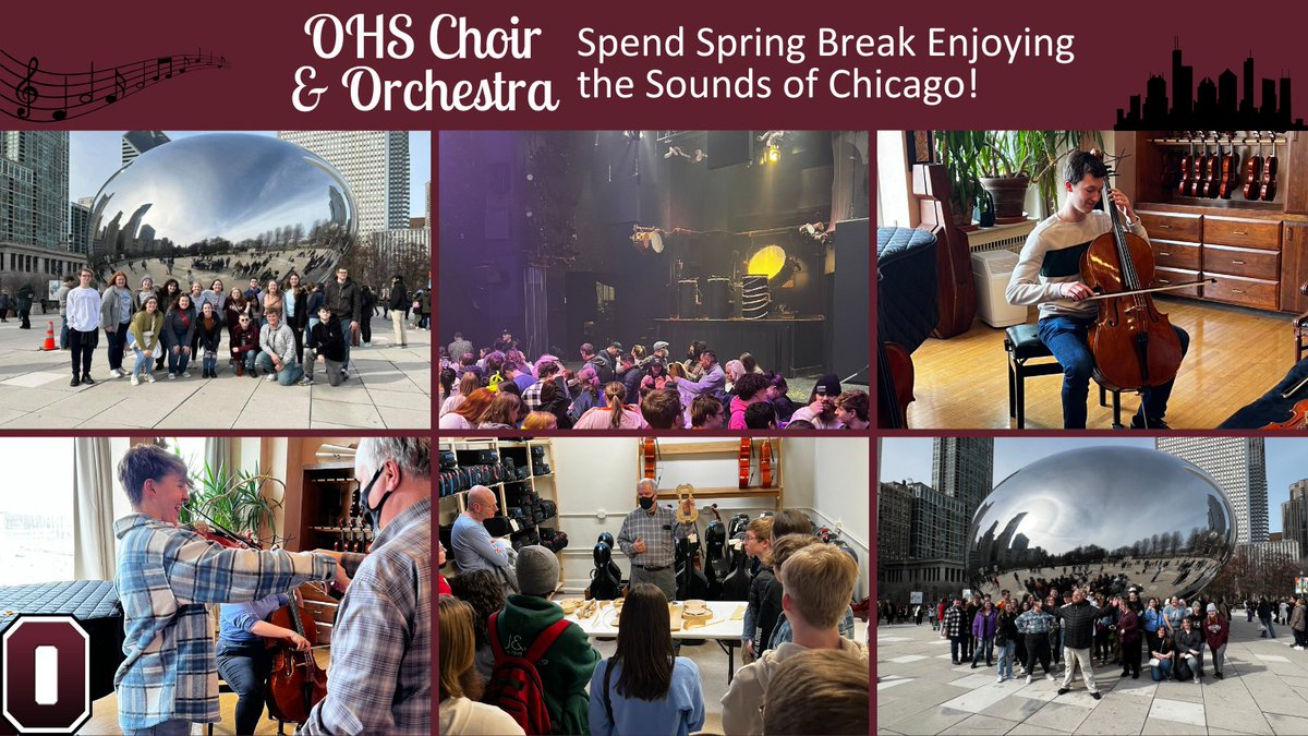 OskySchoolsIA's tweet photo. The Oskaloosa High School Choir &amp; Orchestra are spending their spring break enjoying the sounds of Chicago! On Wednesday, students visited William Harris Lee &amp; Company to learn how stringed instruments are made. Students also saw the @bluemangroup! #oskypride #ALLIN https://t.co/Xvj4gd4QkB