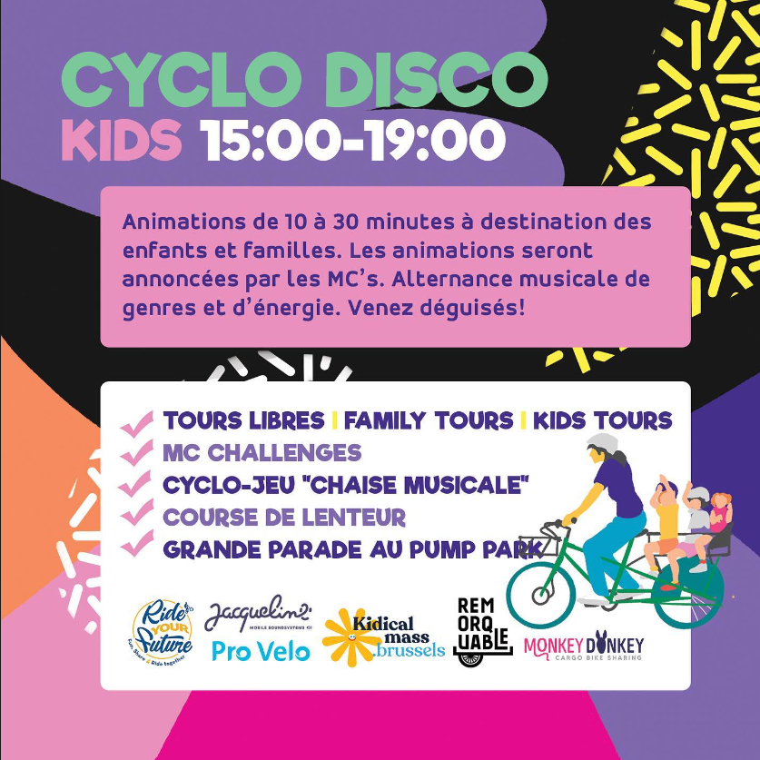 MonkeyDonkeyBXL's tweet photo. 📍Retrouvez-nous au Cyclo Disco ce samedi 18 mars de 15h à 19h au BeHere !🕺🪩🚲
Vous pourrez tester nos vélos-cargo gratuitement ! 😇
On a hâte de vous rencontrer! 🥰
#monkeydonkey #rentyourfreedom #vélocargo https://t.co/fb1r1ygJgZ