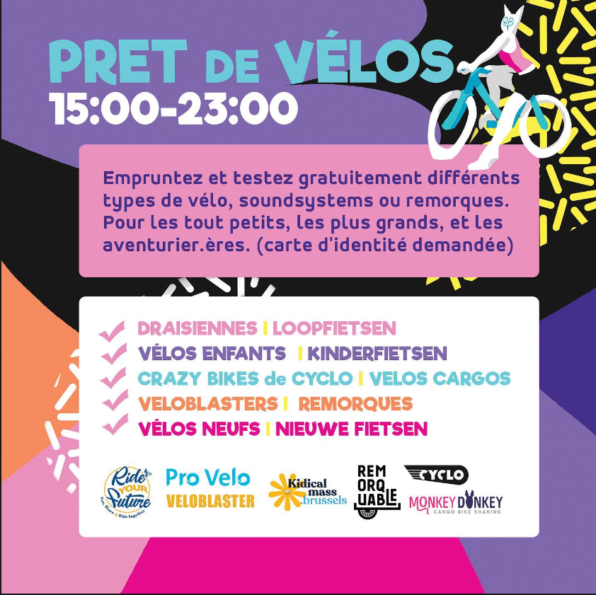 MonkeyDonkeyBXL's tweet photo. 📍Retrouvez-nous au Cyclo Disco ce samedi 18 mars de 15h à 19h au BeHere !🕺🪩🚲
Vous pourrez tester nos vélos-cargo gratuitement ! 😇
On a hâte de vous rencontrer! 🥰
#monkeydonkey #rentyourfreedom #vélocargo https://t.co/fb1r1ygJgZ