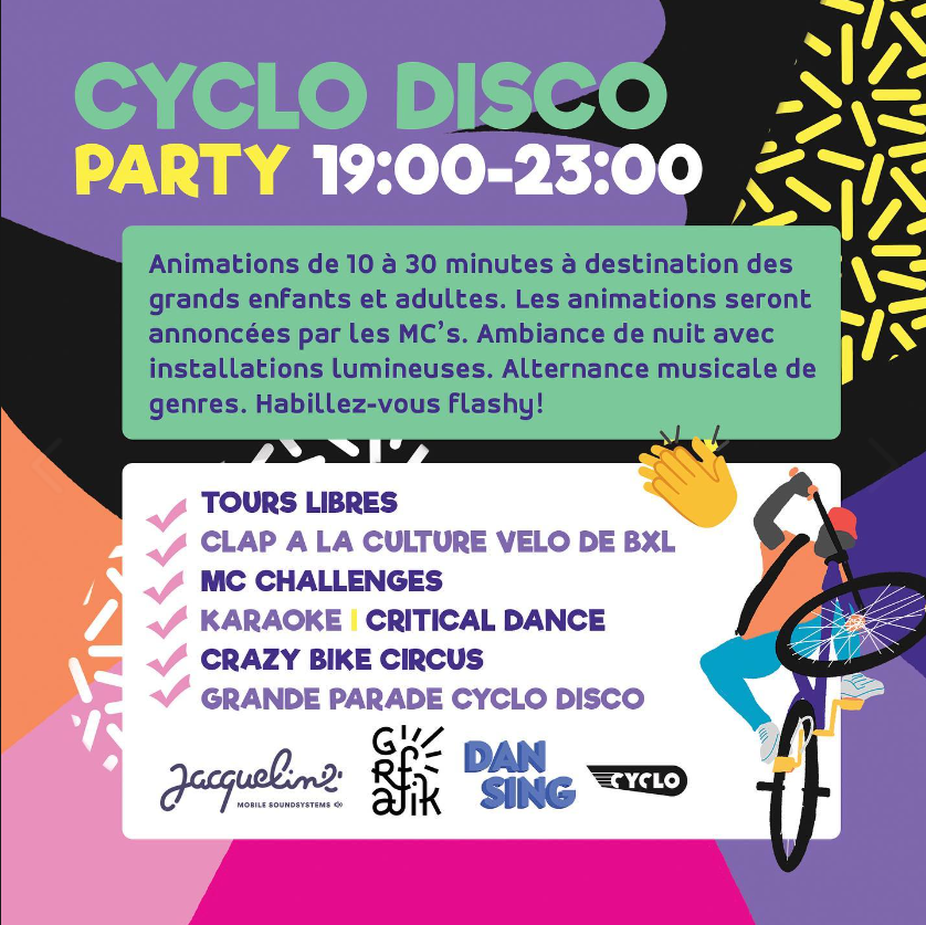 MonkeyDonkeyBXL's tweet photo. 📍Retrouvez-nous au Cyclo Disco ce samedi 18 mars de 15h à 19h au BeHere !🕺🪩🚲
Vous pourrez tester nos vélos-cargo gratuitement ! 😇
On a hâte de vous rencontrer! 🥰
#monkeydonkey #rentyourfreedom #vélocargo https://t.co/fb1r1ygJgZ