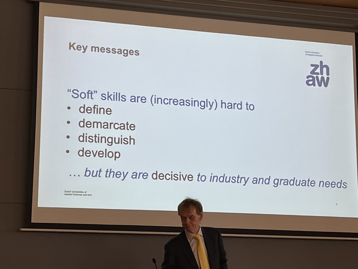 AdentroTrans's tweet photo. Many interesting points raised by professor Massey during today’s lecture. What exactly are soft skills in the language industry? How to teach, develop and measure them? How to stay on top of things when so many things in the industry are changing so quickly? https://t.co/YOUorCA3iP