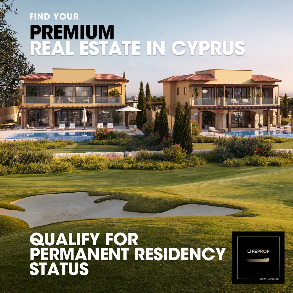 Lifepropreal's tweet photo. PERMANENT RESIDENCY STATUS IN CYPRUS
This development is supported by an 18 hole PGA approved golf course, commercial plaza with restaurants, shops, medical center and spa. 
For more information contact 
John - 0728998596 or email 
Evy@liferealestate.co.za https://t.co/BOoPxflR0l