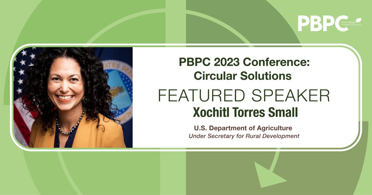 PlantBasedProds's tweet image. We’re thrilled to announce Under Secretary of @usdaRD Xochitl Torres Small as a keynote for #PBPC2023Conference Circular Solutions! We look forward to welcoming Torres Small and @USDA to the conference. Learn more: pbpc.com/usda-torres-sm…