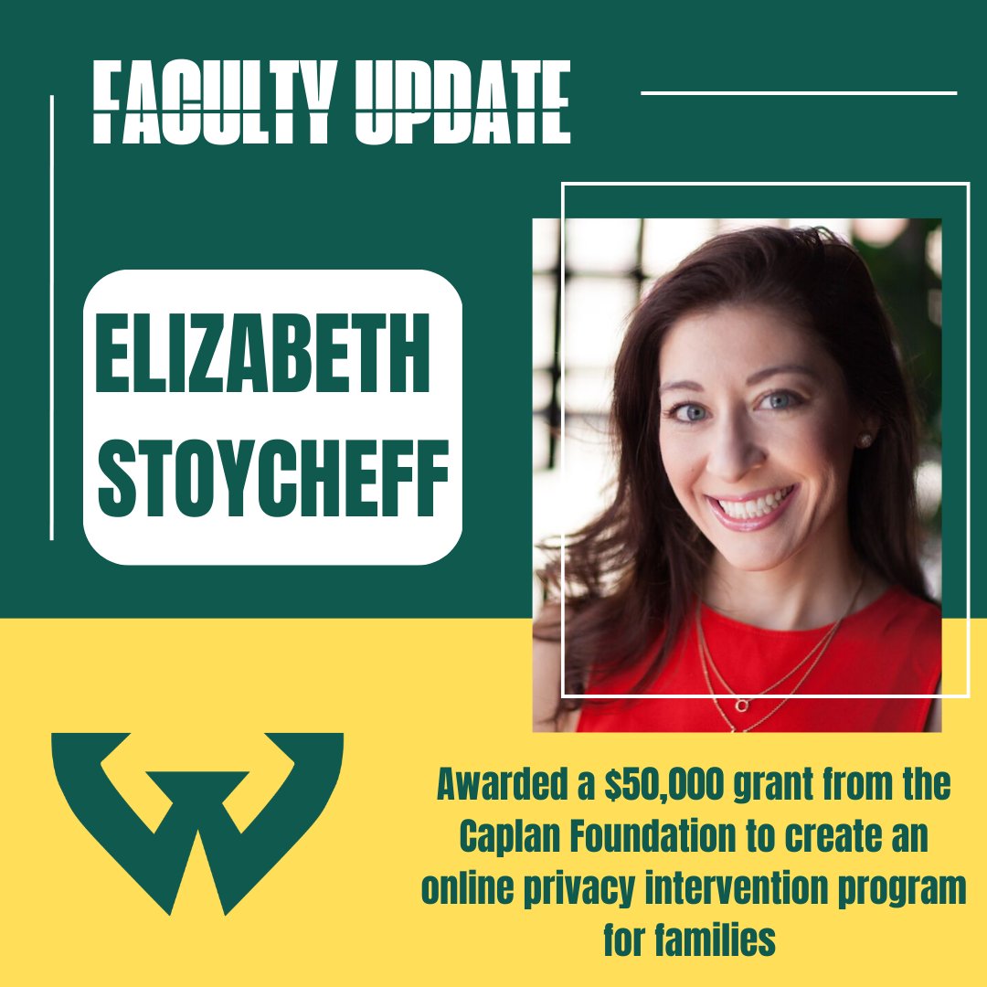 Congratulations to Dr. Elizabeth Stoycheff for receiving a grant from the Caplan Foundation to create an online privacy intervention program for families! To learn more about her and her program, click the link in our bio.

#facultyhighlight #waynestate #waynestateuniversity