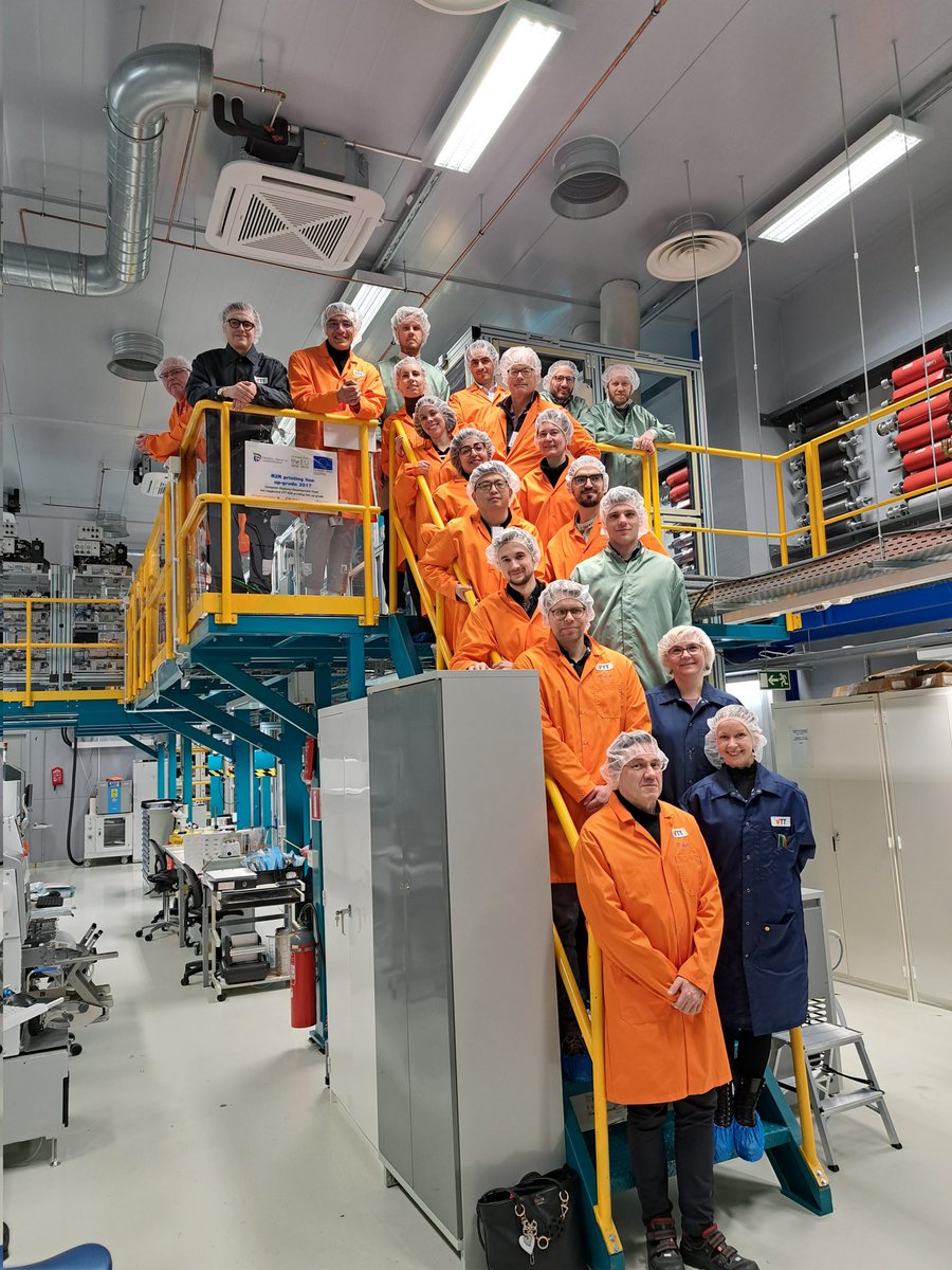 We finished our <a href="/SOLiDProjectEU/">SOLiDProjectEU</a> meeting with a visit to the <a href="/VTTFinland/">VTT</a> pilot line. Thank you all for the great work towards sustainable processing of Li-metal batteries!
