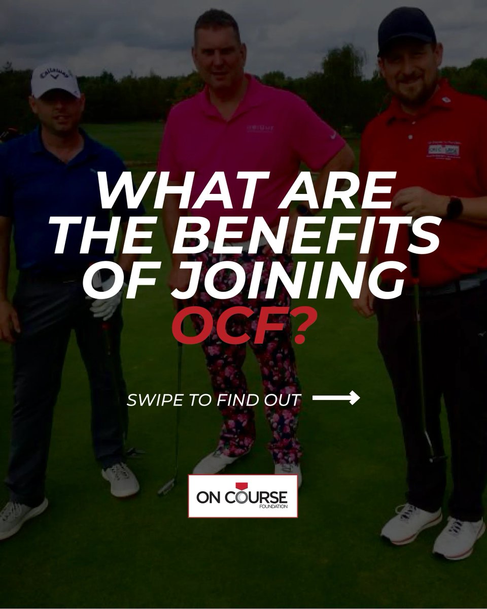 OnCourseCharity's tweet photo. Become a member of OCF today and start your journey today! Click here https://t.co/s63sth3eQi and get in touch.#oncoursefoundation #ocf #benefits #joinusnow #joinnow #recoverythroughgolf https://t.co/WoYdAioRpV