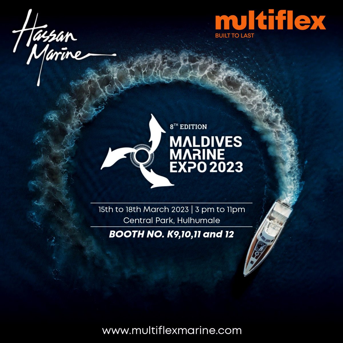 multiflexmarine's tweet image. We're excited to be part of the Maldives Marine Expo 2023 this year, alongside some of the best and brightest in the boating industry.

Swing by our booth to see what we have in store for you! 😊
#boatshowtime #maldivesmarineexpo #multisteer #Maldives #hassanmarine #Multiflex