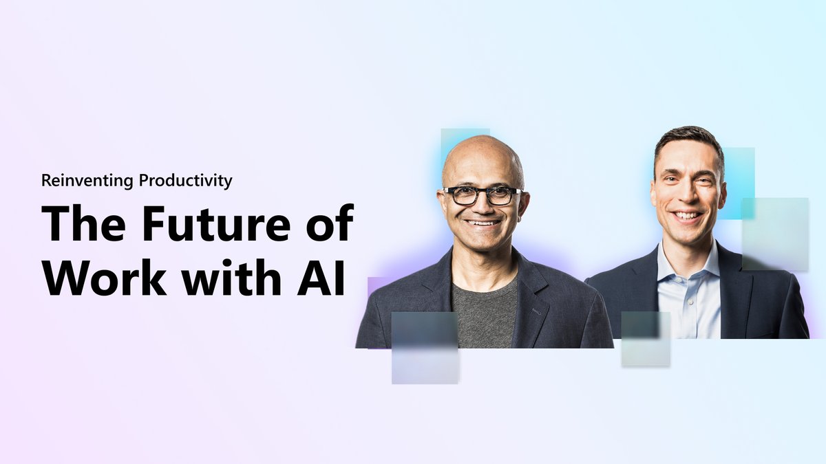 MSFTnews's tweet photo. 1 HOUR TO GO: Join us at 8 a.m. PT to learn how Microsoft is reinventing productivity with AI. https://t.co/vTwqkbJuDl https://t.co/M96wNvJiS4