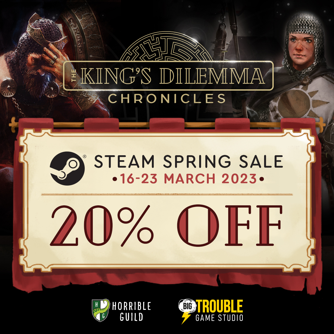 Spring time has come to the Kingdom of Ankist! 🌸
The King’s Dilemma: Chronicles is 20% OFF during the Steam Spring Sales (until March 23)! 👑

👉 Get it now: store.steampowered.com/app/2069180/Th…

#indiegame #indiedev #thekingsdilemmachronicles #SteamDeals