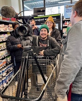 Ingenuity at its best. BCA 521 students produce their class film, The Salesman’s Tool, at the Green Tree Co-op. Stay tuned for details of the premiere the first week of May.