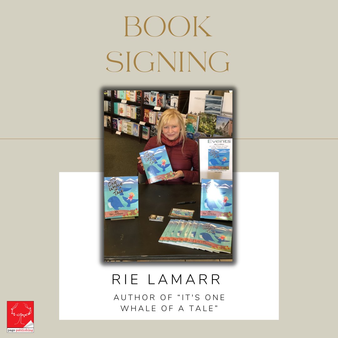 pagepublishing's tweet photo. Author Rie Lamarr hosted a book signing for her book, “It's One Whale of a Tale”, during Children’s Story Time at the Barnes and Noble location in Ventura, CA. Congratulations to you, Rie!! We are excited to see where this book takes you. https://t.co/J1sD9GF8JH