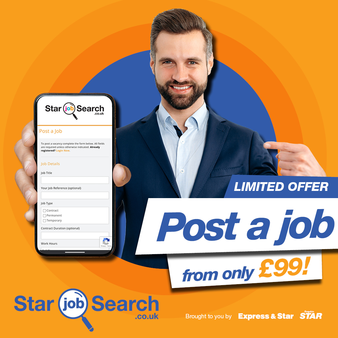 starjobsearch.co.uk is your local self-service jobs board brought to you by Express &amp; Star
Join thousands of local businesses in securing the right fit for your vacancy, by posting your job today from as little as £99!
#recruitment #jobsboard #westmidlandsjobs #quickandeasy