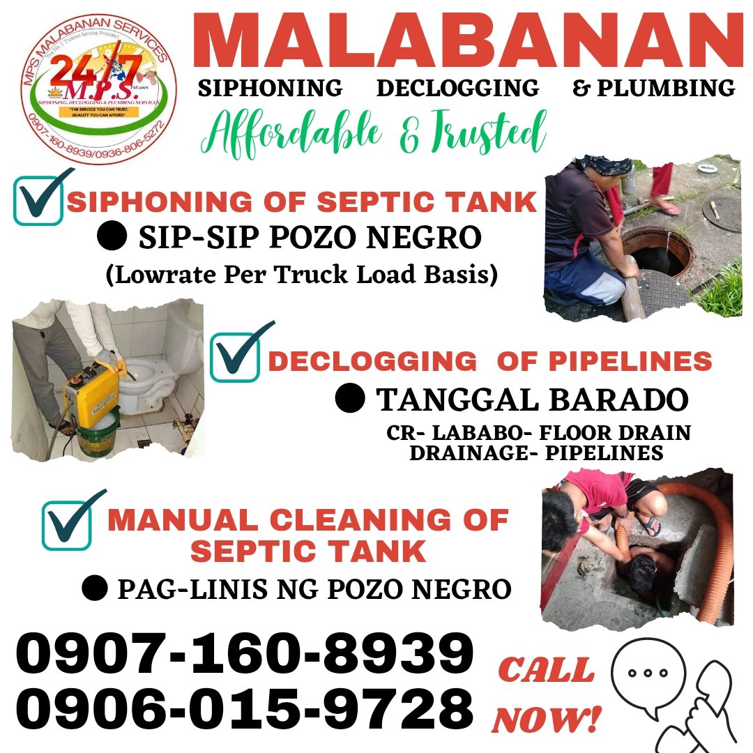 MalabananMps's tweet image. #Siphoning #Plumbing 
#Declogging #MalabananServices 
#MalabananTanggalBaraCR 
#MalabananSipsipPozoNegro 
#MalabananSiphoningSepticTank 
#MalabananExpertServices
#MpsMalabanan

📌𝗠𝗔𝗟𝗔𝗕𝗔𝗡𝗔𝗡 𝗦𝗘𝗥𝗩𝗜𝗖𝗘𝗦
𝟮𝟰/𝟳 𝗦𝗘𝗥𝗩𝗜𝗖𝗘❗️ 𝗔𝗡𝗬𝗧𝗜𝗠𝗘 ❗️𝗔𝗡𝗬𝗪𝗛𝗘𝗥𝗘 ❗️