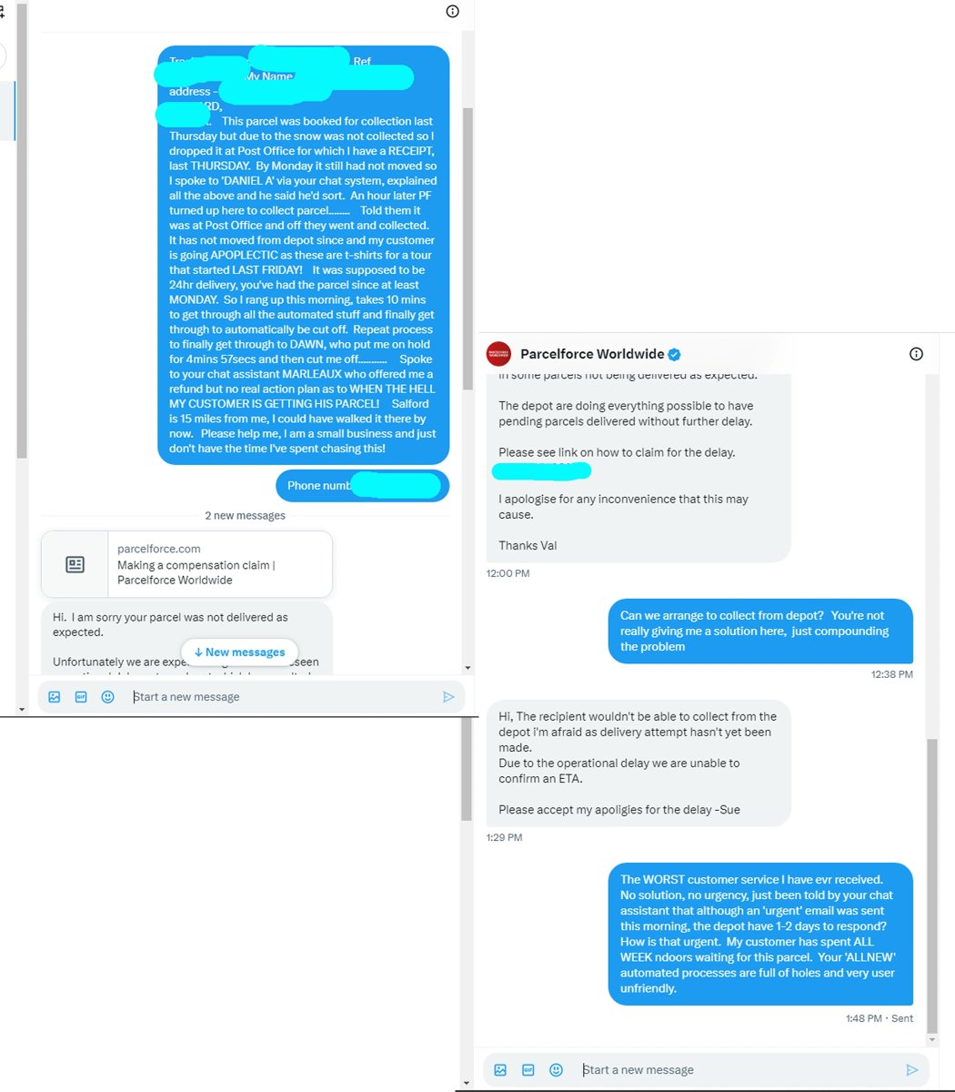 SkullPrint3's tweet image. The amazing @Parcelforce who have had this item a week now and done absolutely NOTHING with it.   And their processes?   Couldn&apos;t organise an empty drawer.   Appalled doesn&apos;t even begin to cover it.  

#parcelforce #badcustomerservice #badprocesses #crapcommunication