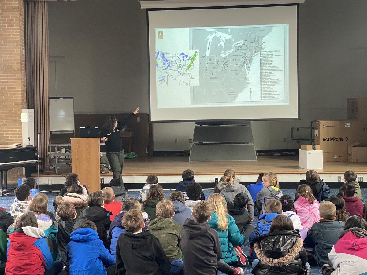 Monomoy_HES's tweet photo. Thank you Ranger Sam for visiting us! Our grade 3 students truly enjoyed learning the history of the Cape Cod Canal #fintasticsharks https://t.co/Yw2XYfw2Fe
