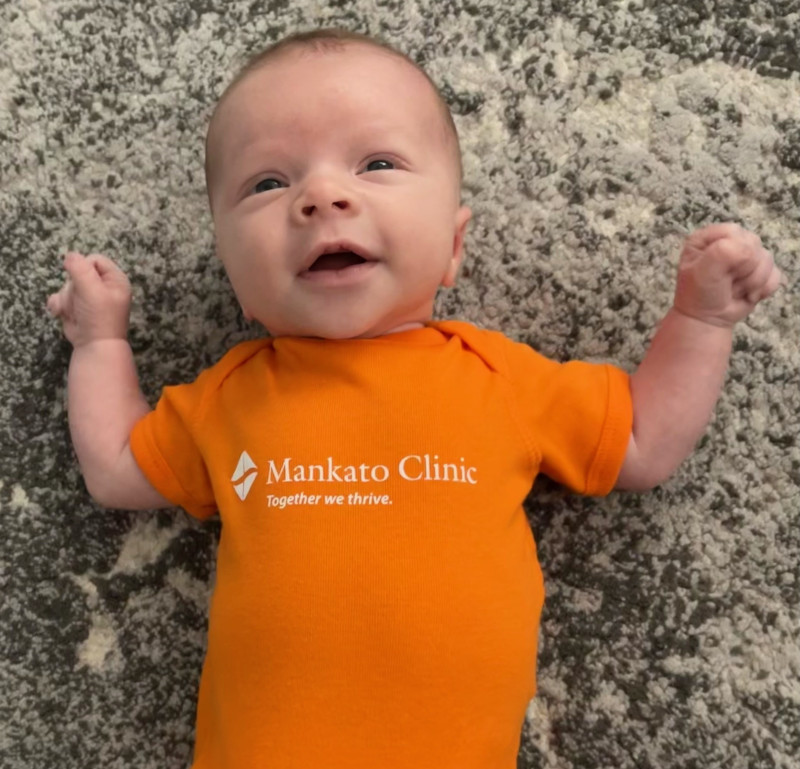 Hi Leo! Welcome to the Mankato Clinic Family. Leo's mom is a patient support coordinator in Family Medicine. #BabyThrivers #MankatoClinicFamilyRocks #TogetherWeThrive