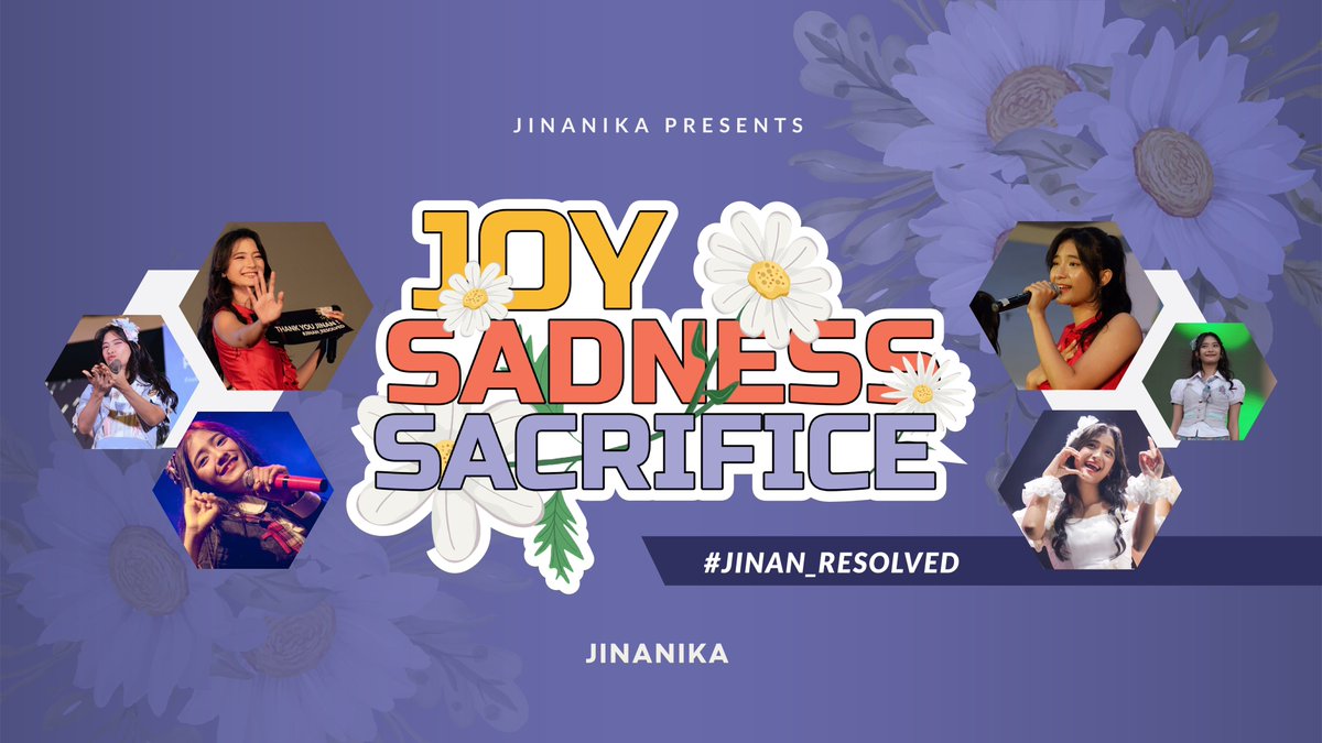 Jinanika's tweet photo. Seven years and ten months full of joy, sadness, and sacrifice on the path toward the dream.

Simak rangkaian project terakhir persembahan kami untuk mengantar kelulusan @Jinan_JKT48 dari JKT48.

#JINAN_RESOLVED — A Live Thread https://t.co/0e71UnAU0v