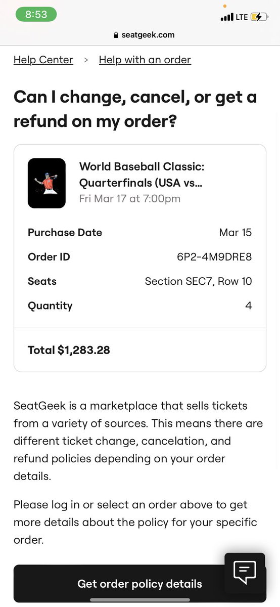Adhryam's tweet photo. @SeatGeek I’m not hearing back from you guys. I need answers! My tickets show that the Game taking place on Friday is USA vs. Venezuela and that’s not right. You posted inaccurate information and I need you to get me the same tickets for that game that will take place on Saturday https://t.co/9x7SpDqRBc