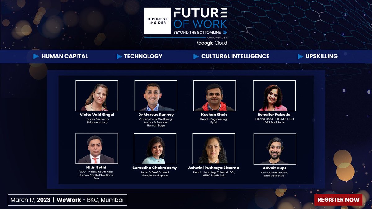 BiIndia's tweet photo. As the world continues to evolve and adapt, so too does the way we work.

@BiIndia is back with its second edition of The Future of Work Summit 2023 in Mumbai tomorrow, March 17.

Register now: https://t.co/0OBI7klXq5
Co-powered by | @googlecloud

#FutureOfWorkWithBI https://t.co/T9joa3rk38
