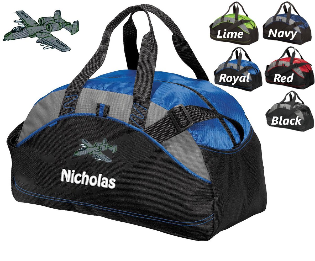 Personalized Kids Duffel Bag A10 Warthog Airplane Gym Bag School PE Contrast Piping and Stitching Embroidered with Custom Name etsy.com/listing/686837…
 #MonogrammedBag #ShowerGift