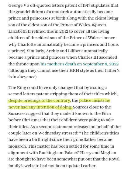 nomoremonarchs's tweet photo. Lying then, or lying now?
Charles Windsor's PR staff "brief[ed]" media that Charles was considering removing Archie &amp; Lili's "prince" &amp; "princess" titles. But now the PR staff claim Charles "never" intended this. #PalaceSourcesSay #NotMyKing #RoyalFamilyLied #RacistRoyalFamily https://t.co/MJHFOoVOpu