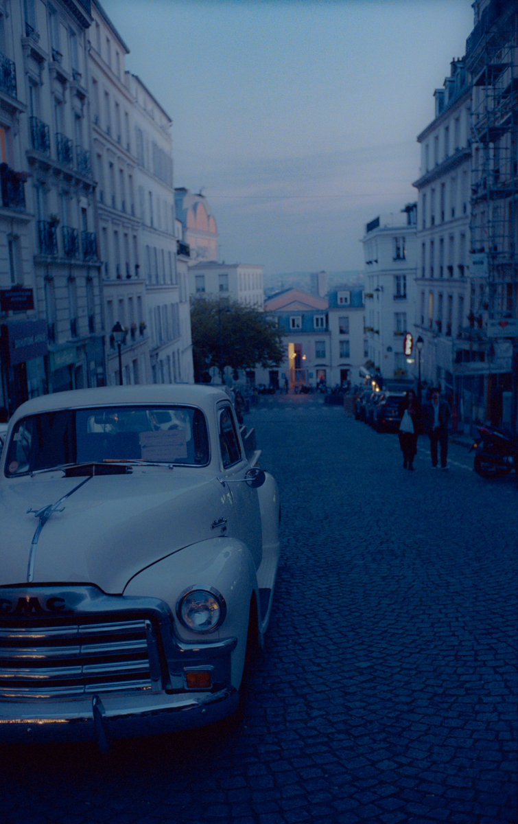 lightistic's tweet image. blue hour in Paris on film