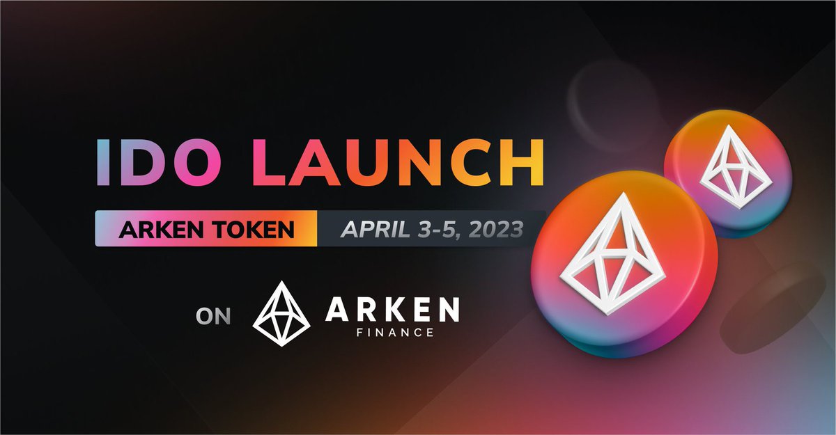 🔥 Great news! Excited to announce one more channel to purchase $ARKEN 👀 

The sale on #ArkenFinance will take place from APR 3-5 and $ARKEN liquidity will go live within 24 hours of the sale ending on Arken💎 

Read Terms&amp;Tokenomics👇🏻
blog.arken.finance/arken-public-s…

 #Arbitrum