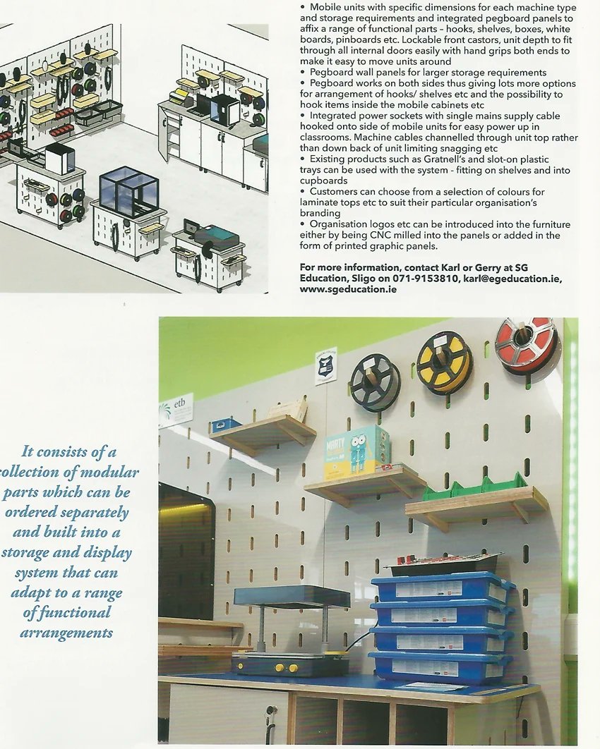 LScarffDesign's tweet photo. Lovely to see more great coverage of our studio's #Makerspace #Furniture_System featured in this months #Plan_Magazine. The support for this #Irish_designed and made innovative #education range has been amazing. Thanks again to Denise and all at Plan. #irishdesign #sgeducation https://t.co/uA5PX28rT7