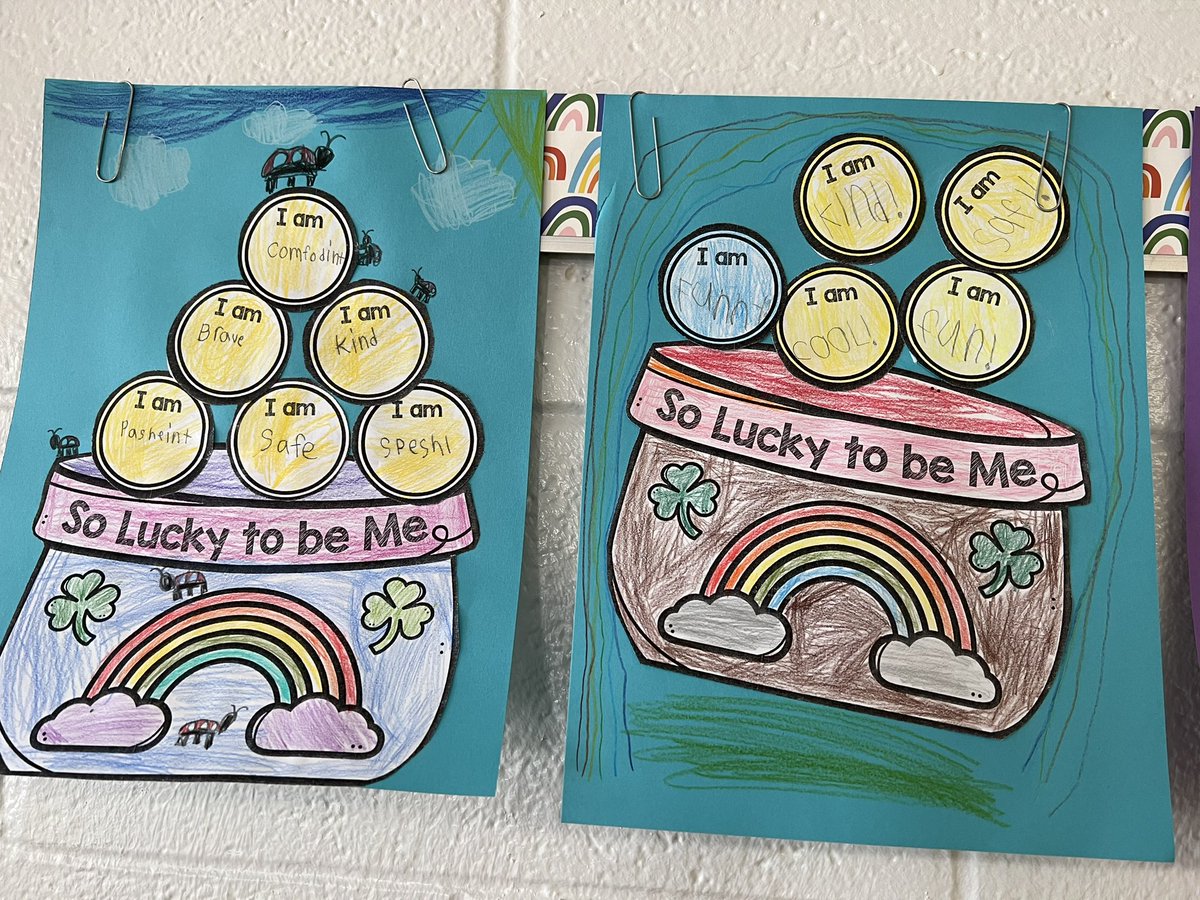 MsGrimes_'s tweet photo. Kindergarten has been practicing our positive affirmations! We are feeling lucky and happy to be ourselves🍀 https://t.co/OrxMB8Z5bf