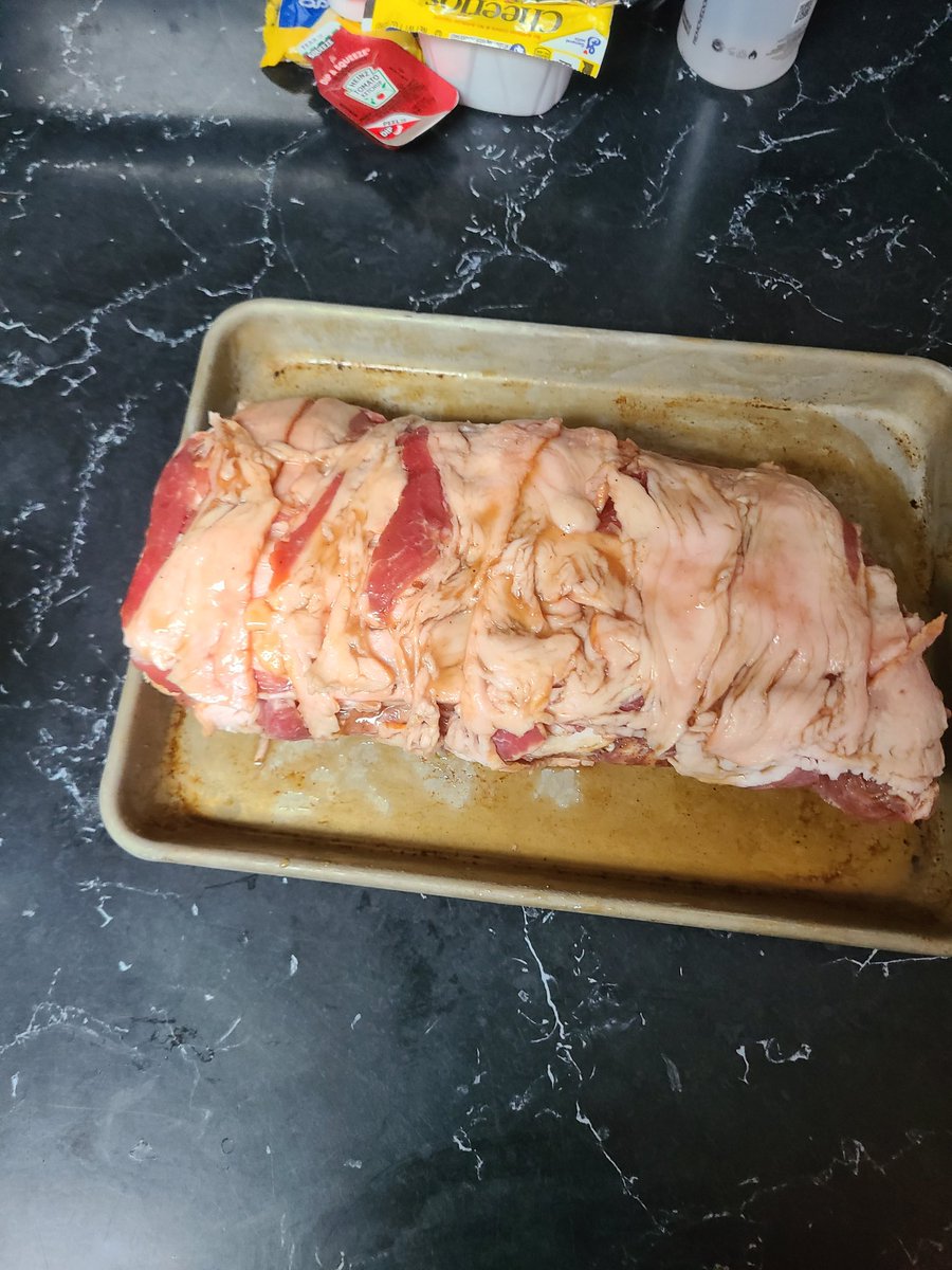 Hunts247's tweet image. Another bacon wrapped pork loin going on the smoker. This one is brown sugar and honey glazed and Cherry Wood Smoked. Should be good! Ill let yall know in 4hrs how it turned out.