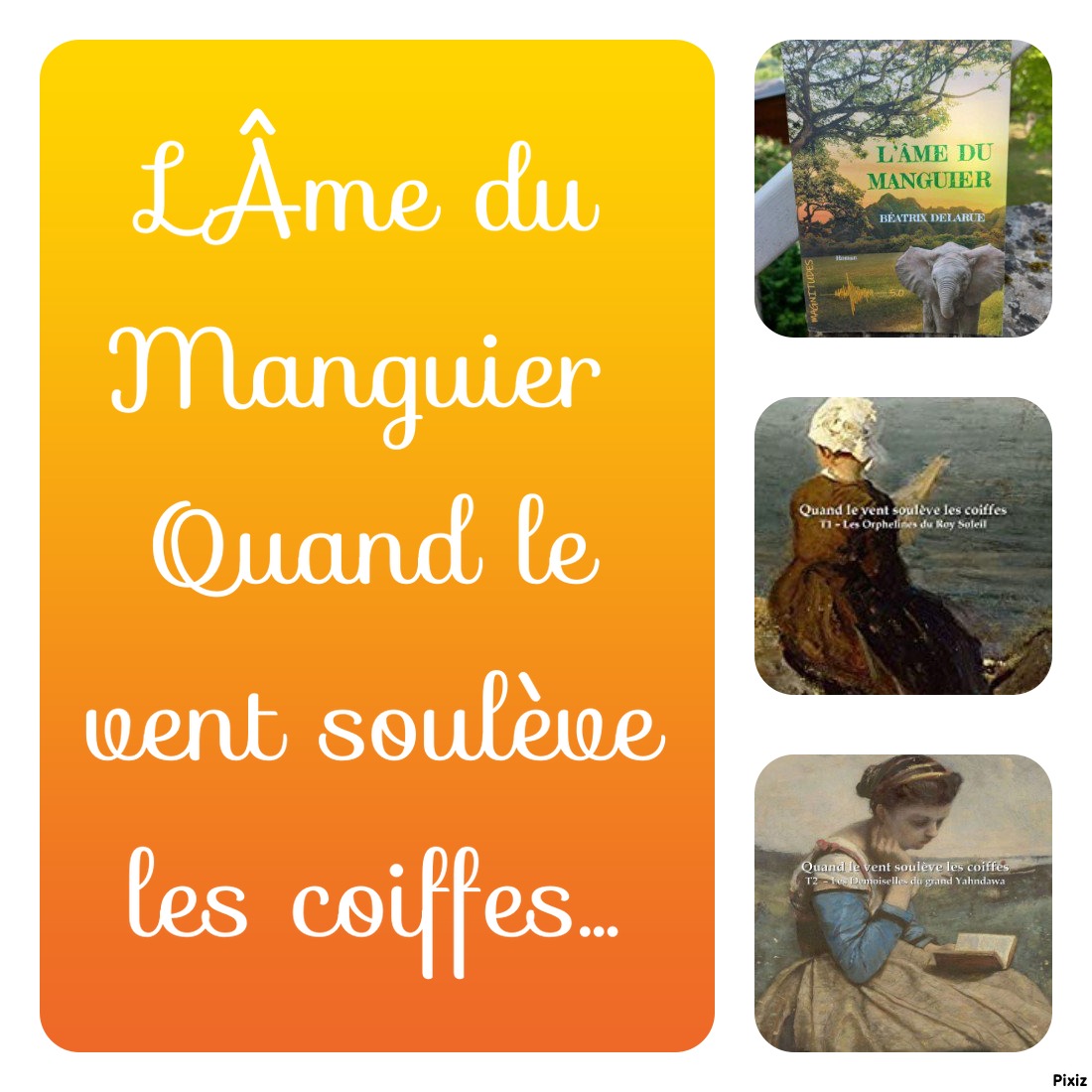 Toujours en librairie pour ces trois romans en #France, #Québec,  #Suisse ou #Belgique. 
#lamedumanguier #quandleventsoulevelescoiffes 
#lire #livreaddict #littérature #ebook #kindle #fnac #romans