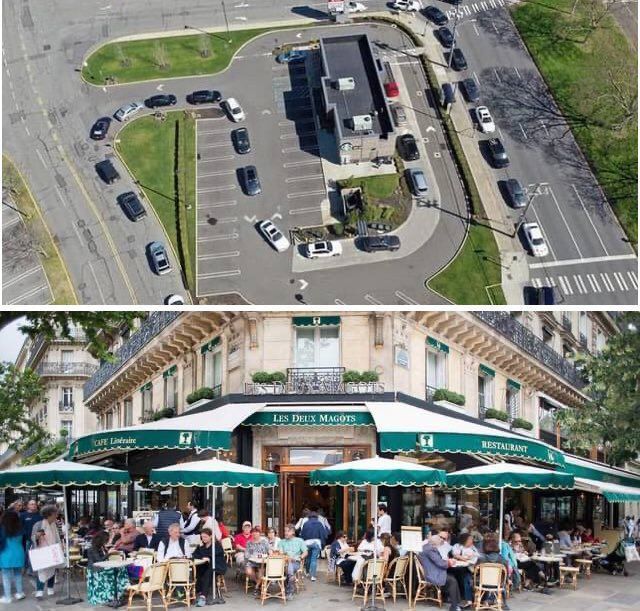 30 people getting a coffee 🇺🇸 vs. 30 people getting a coffee 🇫🇷