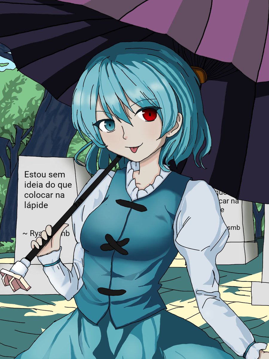 Fevereiro de 2023. Fiz a Kogasa Tatara de Touhou. Tentei fazer algo diferente do padrão e gostei. Tentei adicionar mais detalhes no cabelo e nas roupas depois de aprender como fazer de maneira consistente no post anterior, ainda falta refinamento. Peguei algumas dicas também