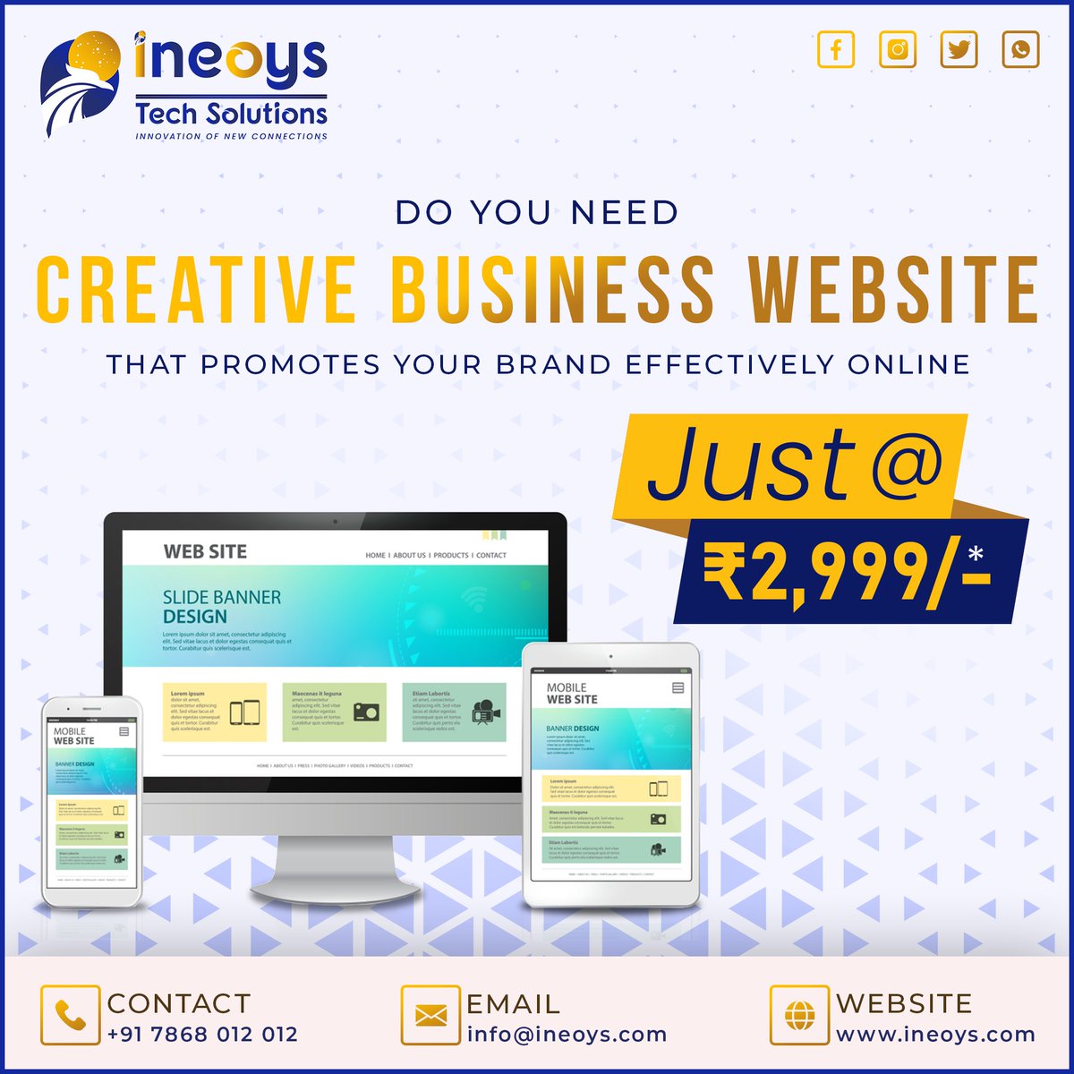 Get your Creative Business Website to standout your Brand in this Digital Era.

#advertising_insta #socialmediaadvertising #mediaagency
#advertising_agency #creativeadvertisingideas #ineoys
#ineoysmadurai #ineoystechsolutionsmadurai