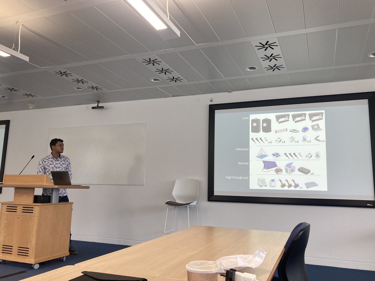 KessRowe's tweet photo. @AnnaKov1988 and Rhys Izuagbe presenting the @NetworkArtic lab-in-a-suitcase and it’s application for HIV/HCV in Ukraine at @emblebi https://t.co/bnmyONpIrf