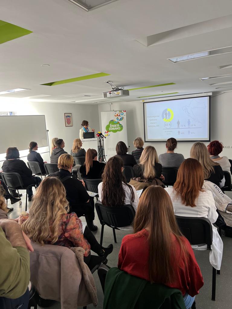DrSanja_MM's tweet photo. Today is Croatian Obesity Awareness Day, a day established by the Croatian Parliament in 2017. On this occasion, I presented some main obesity-related findings from the European Health Interview Survey. Being aware of the scope of this problem is the first step in solving it! https://t.co/yv95gTmTio