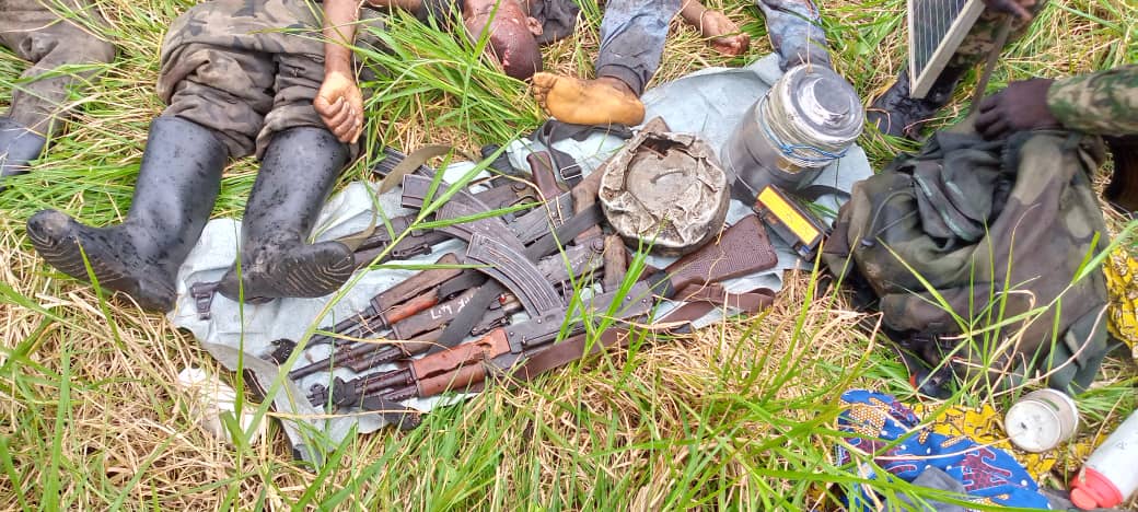 These ADF fellows are really having a rough time in DRC. Yesterday,  near Mapipa, they again got a beating. We told them UPDF is a wrong button. The only way out is to surrender. #operationshujaa