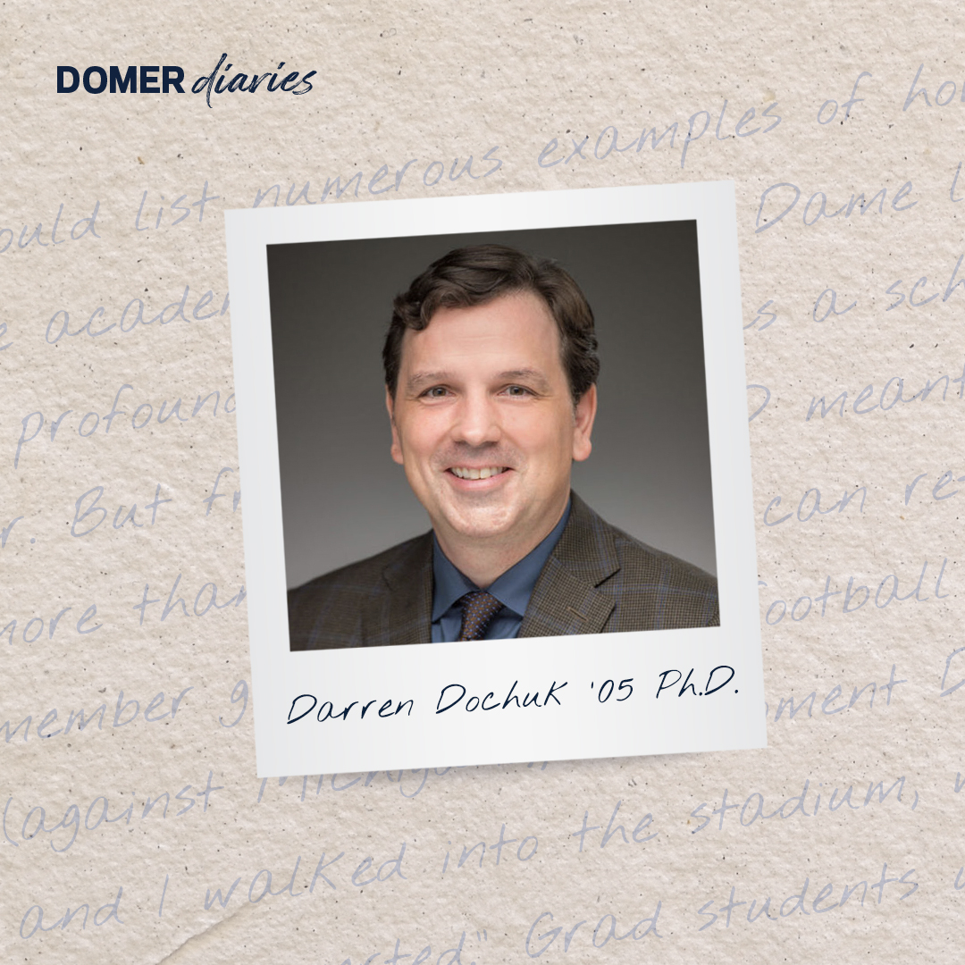 Darren Dochuk '05 Ph.D., who earned his doctorate in history from Notre Dame, now advises graduate students on a similar path. 

#WeAreND // go.nd.edu/142fb8