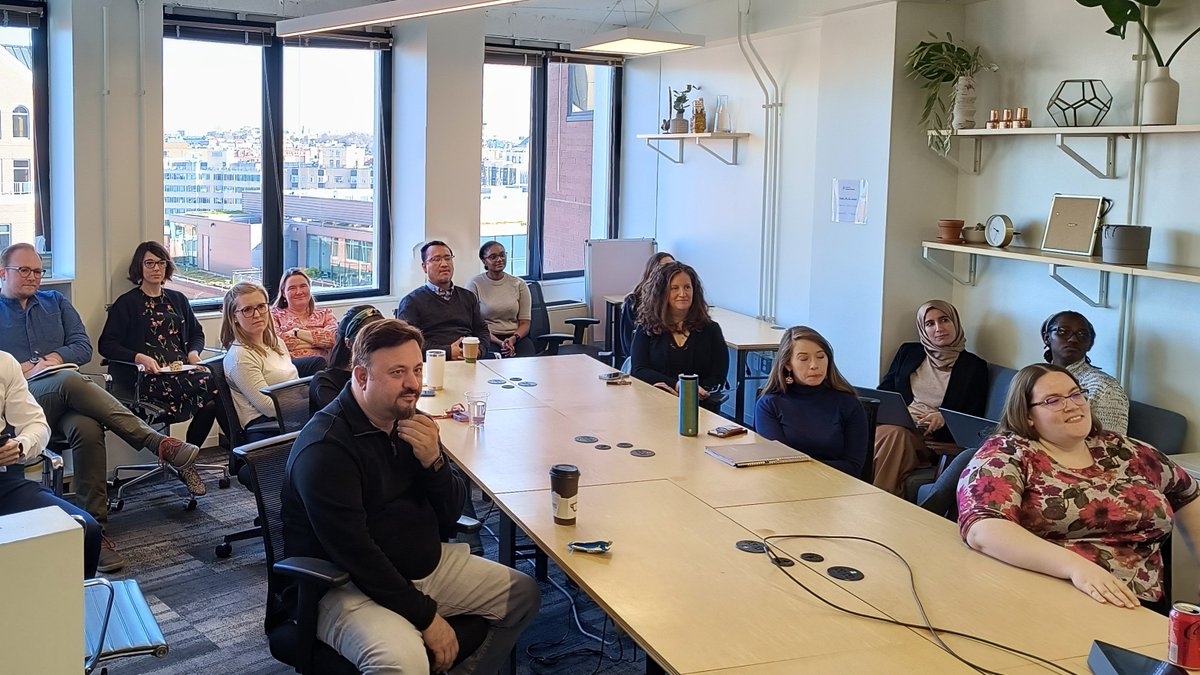 Just announced the <a href="/SFCG_/">Search for Common Ground</a> and <a href="/preemptivelove/">Preemptive Love</a> merger here at the staff meeting here in DC &amp; at staff meetings around the world