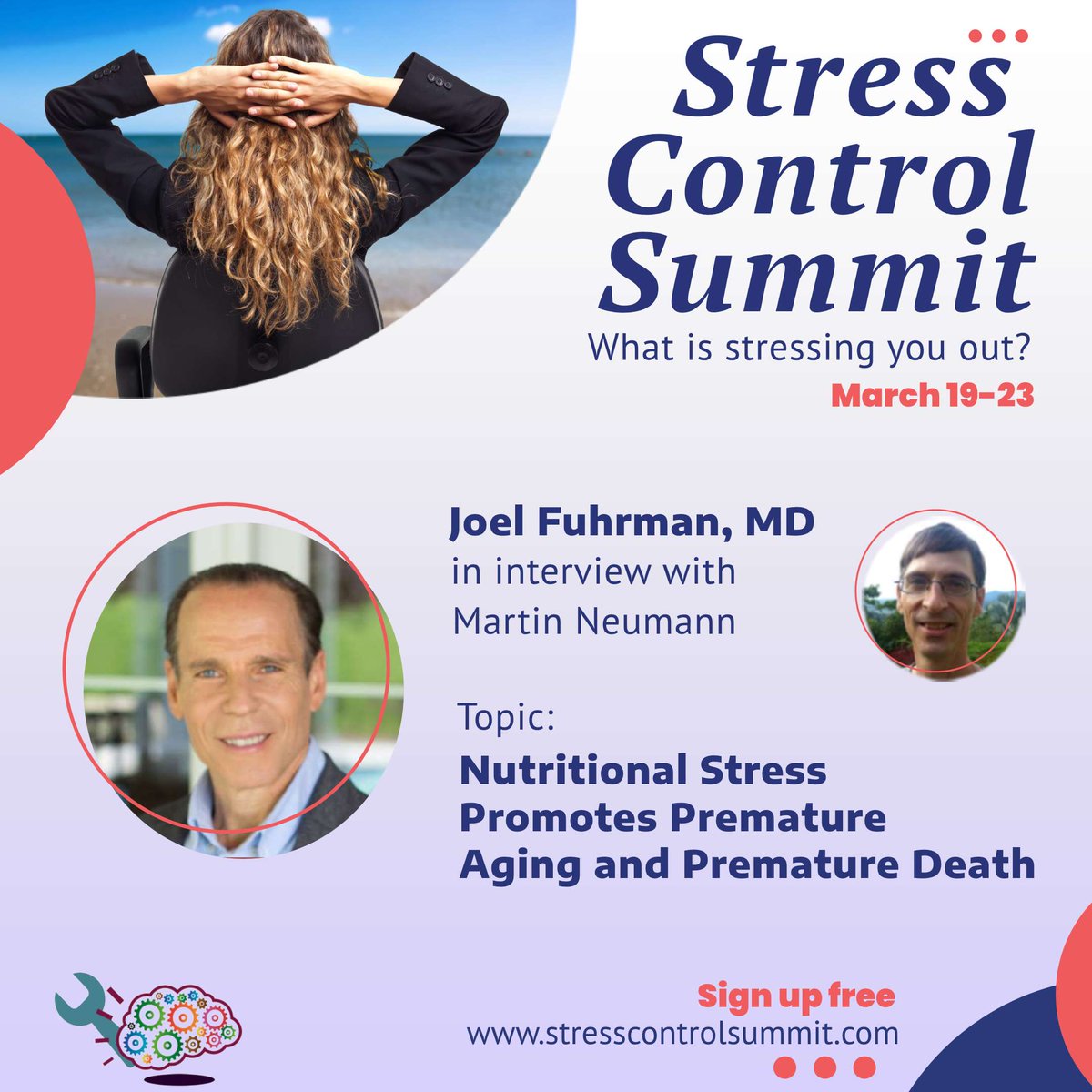 I will be a featured speaker at the Stress Control Summit March 19-23. Join us to find out how to dominate your Stress before it is dominating you! Sign up now! stresscontrolsummit.com/?ref=drfuhrman