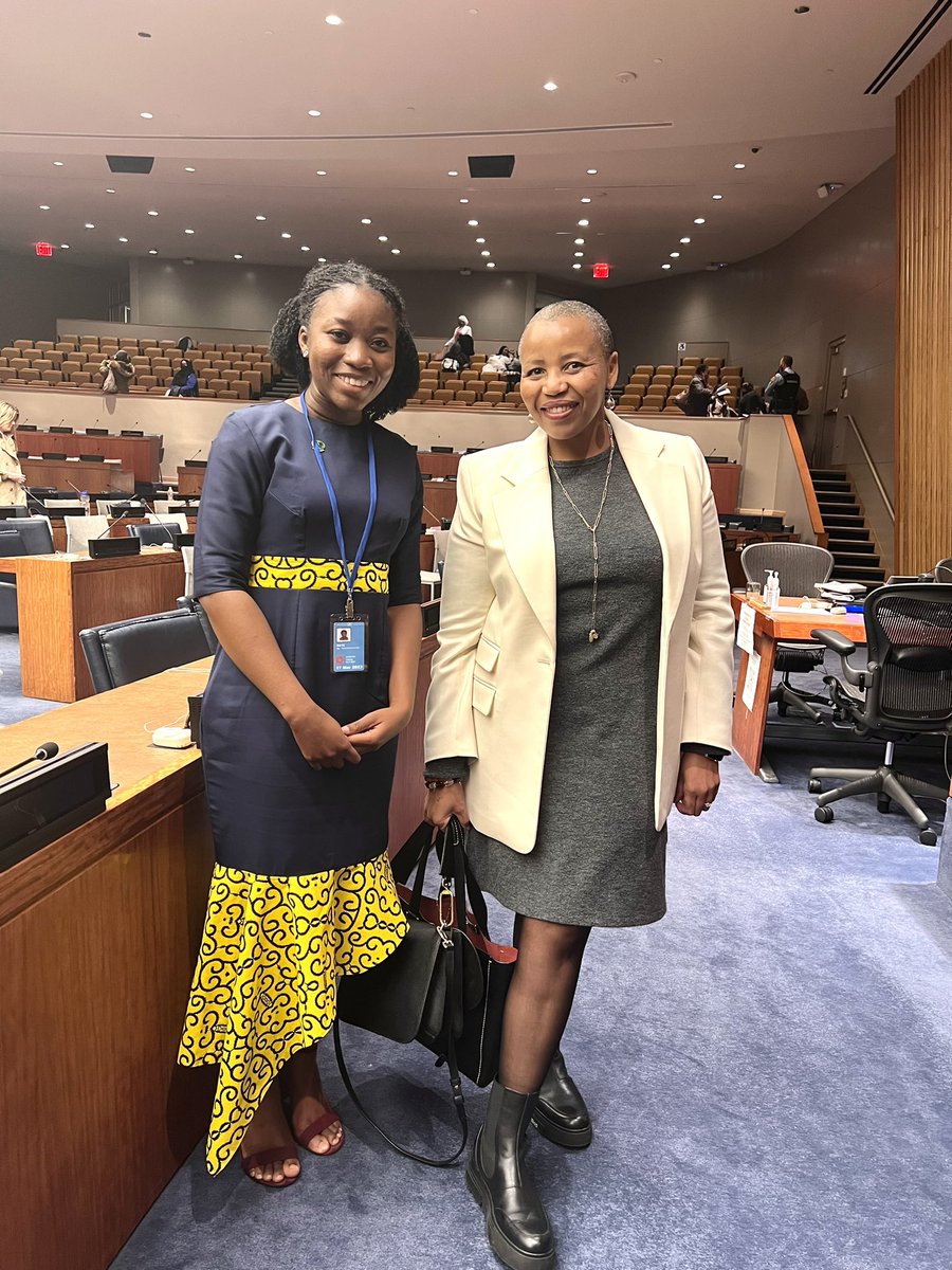 nadia_baye's tweet photo. I was honored to meet H.E Mathu Joyini, Chair of #CSW67 and PR of @SAMissionNY at the @UN

This CSW, we have discussed the need bridge the technological divide as a means for women’s full participation in the economy. 

The time for women is #now ❕❕

#Thefutureisfemale https://t.co/3dqfMCNRyy