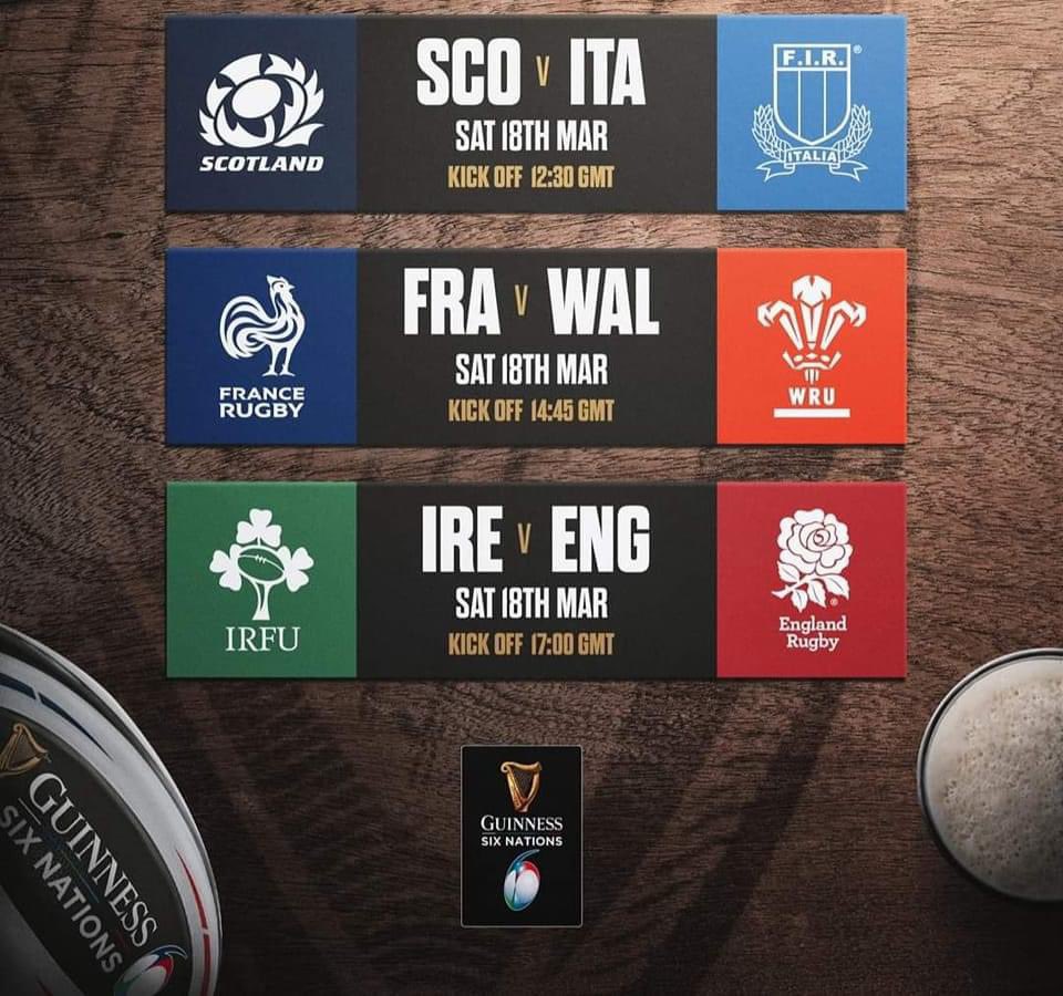 Come and join us for the Six Nations 'Super Saturday ' 🏈🏈 🏴󠁧󠁢󠁥󠁮󠁧󠁿🇮🇪🏴󠁧󠁢󠁷󠁬󠁳󠁿🏴󠁧󠁢󠁳󠁣󠁴󠁿🇫🇷🇮🇹 #Croydonpubs  #GuinnessTime #Sixnationsrugby2023 #Pawsonarms #Selhurst